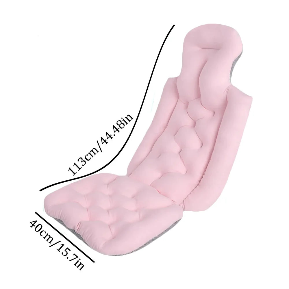 Full Body Bath Pillow Cushion For Neck Back Head Support