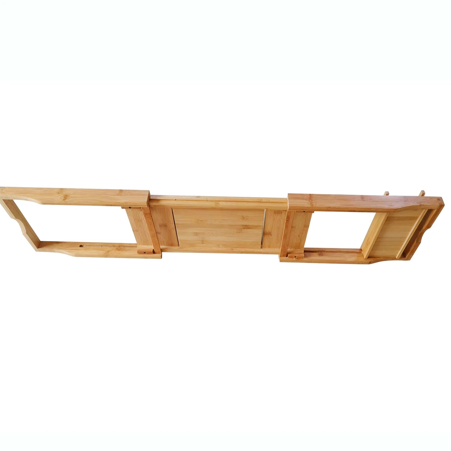 Bamboo Bathtub Tray Caddy Over Tub Shelf Organizer