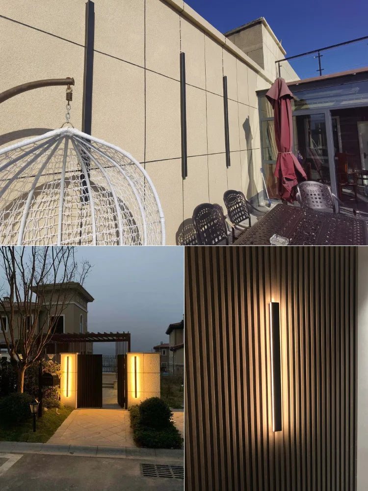 FLDY Wall Lamp Outdoor Waterproof LED Garden Light Minimalist Strip