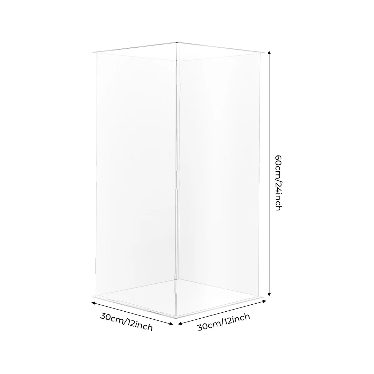 Acrylic Display Stand Clear Rectangular Display Case 3kg Load Bearing