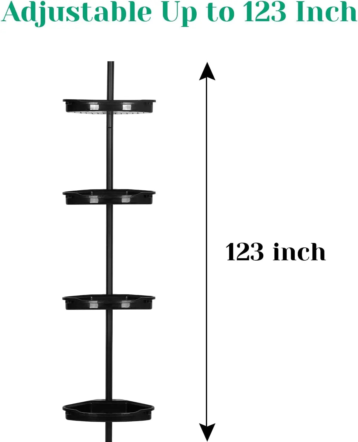 HobbyLane 4-Tier Telescopic Corner Shower Organizer Rack