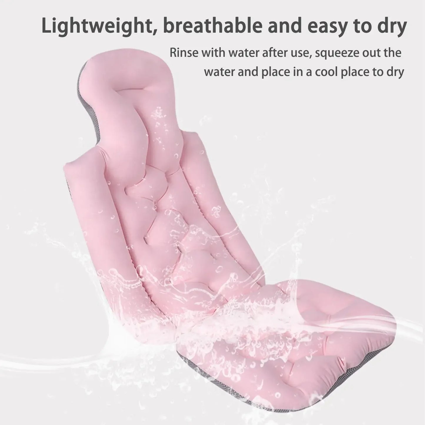 Full Body Bath Pillow Cushion For Neck Back Head Support