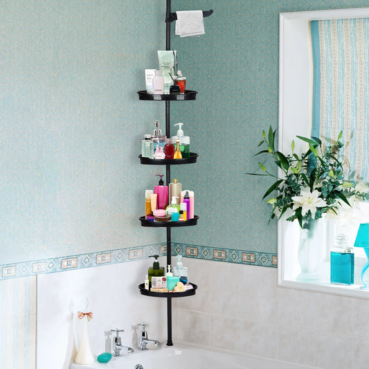 HobbyLane 4-Tier Telescopic Corner Shower Organizer Rack