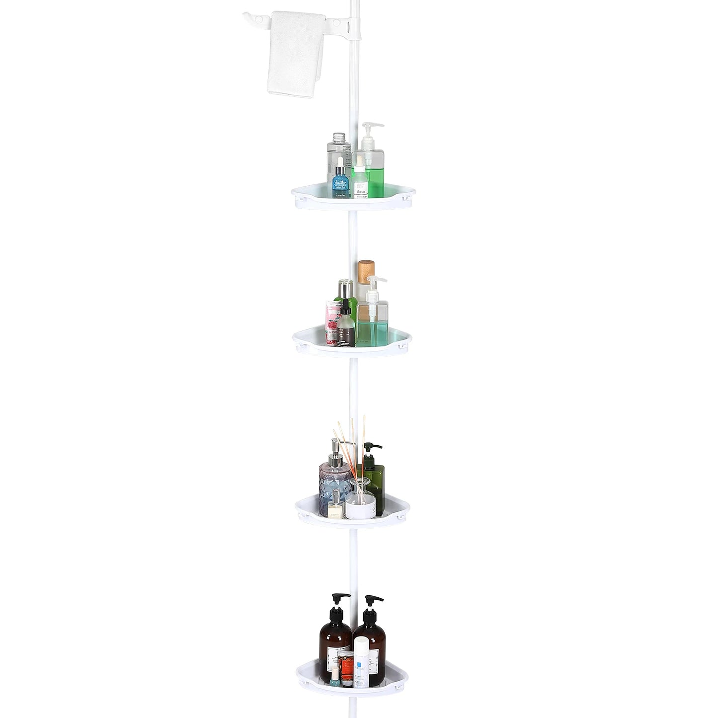 HobbyLane 4-Tier Telescopic Corner Shower Organizer Rack