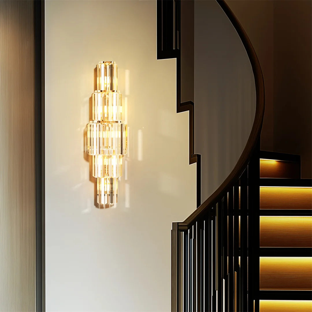 Crystal Wall Lamp 3 Layer Sconce Light E14 Led Modern