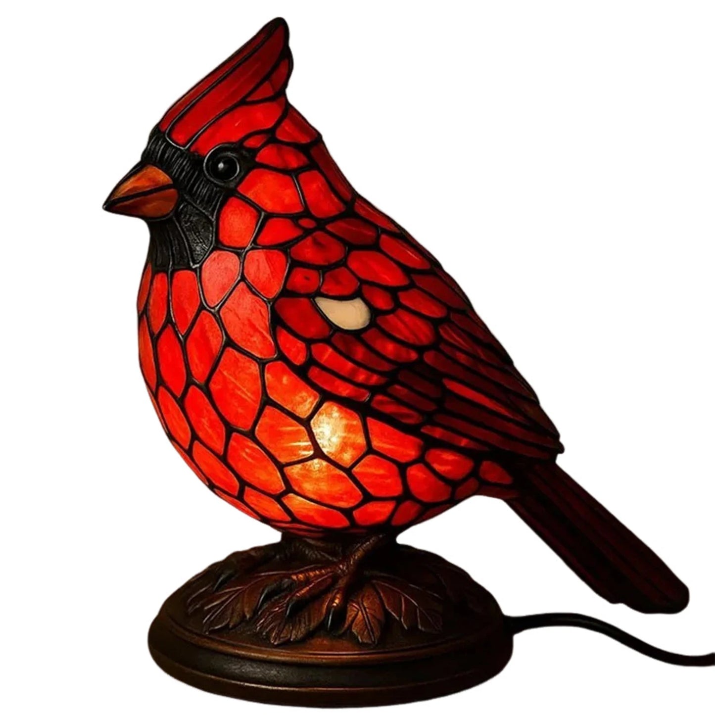 Cardinal Resin Table Lamp Night Light For Living Room Decor