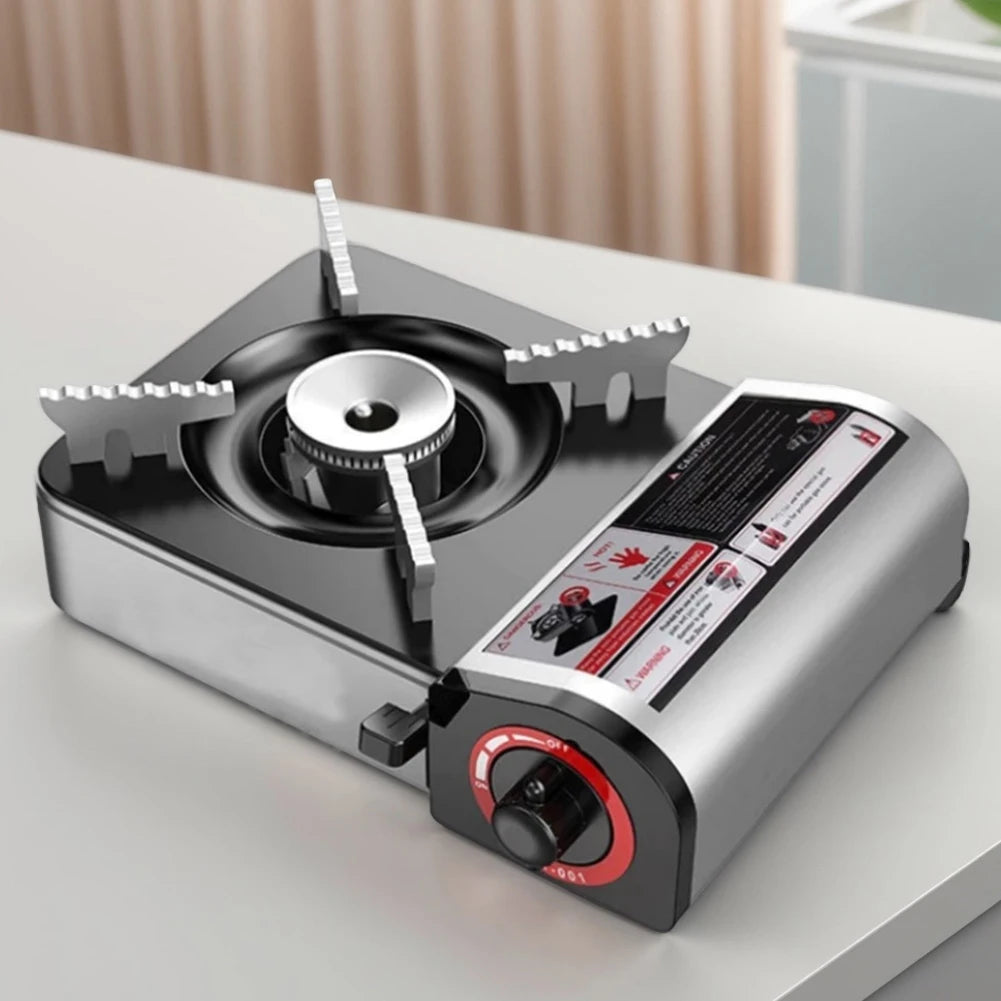 Portable Gas Stove Adjustable Butane Camping Stove Windproof Cassette Furnace for Indoor & Outdoor Cooking