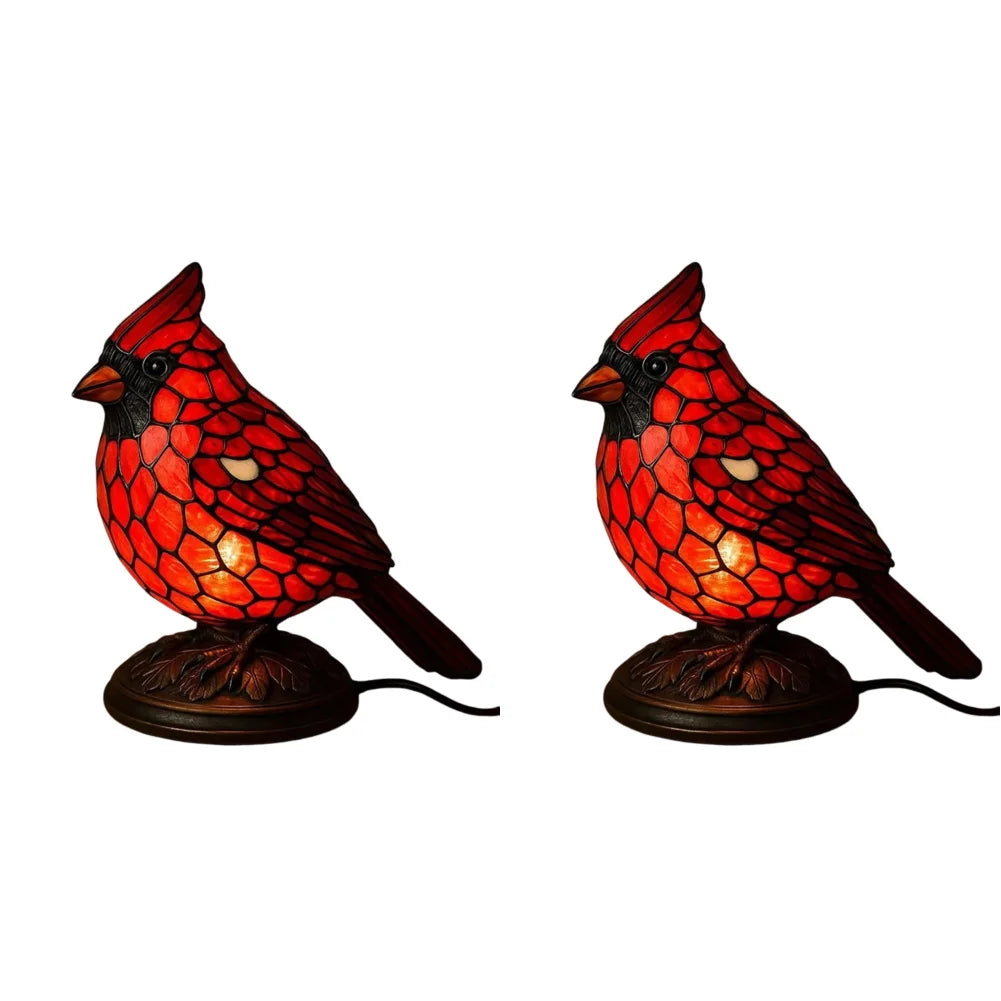 Cardinal Resin Table Lamp Night Light For Living Room Decor