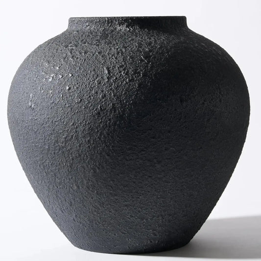 Round Vase With Rustic Modern Farmhouse Centerpiece