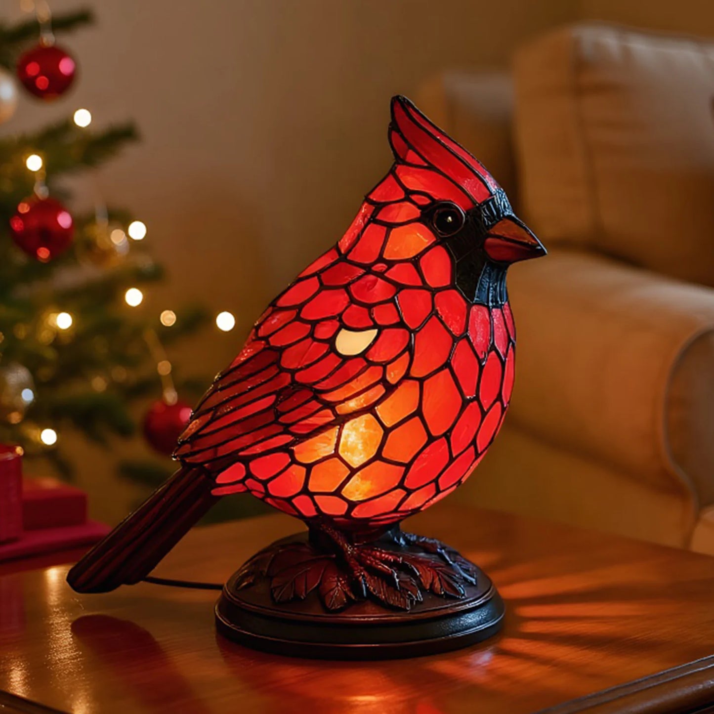 Cardinal Resin Table Lamp Night Light For Living Room Decor