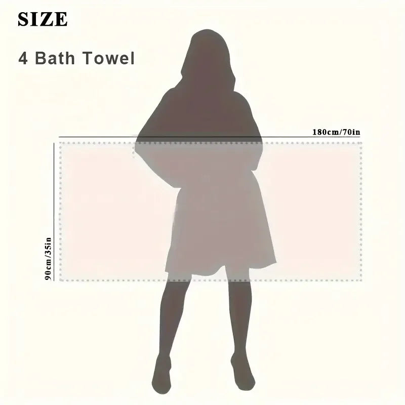 Oversized Bath Towels Set Ultra Soft Microfiber Absorbent