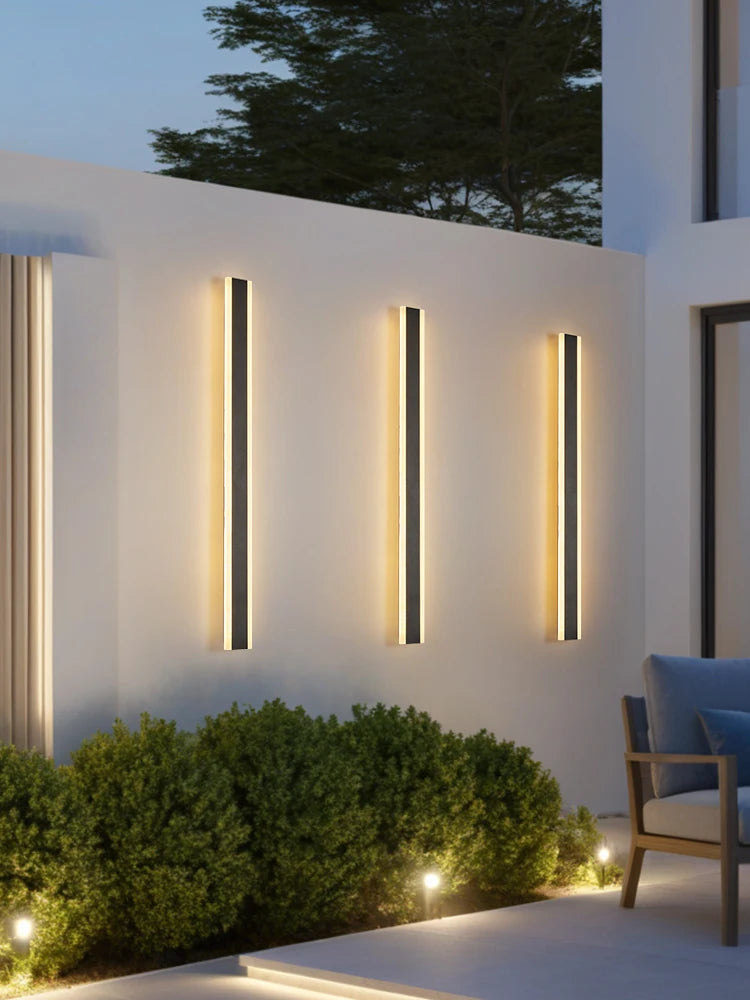 FLDY Wall Lamp Outdoor Waterproof LED Garden Light Minimalist Strip
