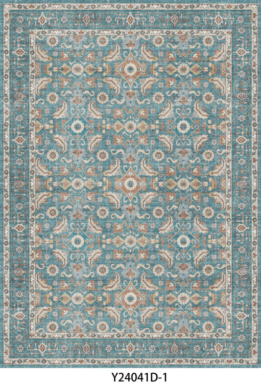 7/10/12ft Large Living Room Carpet Light Luxury High-end Persian Bedroom Bedside Rug Large Area Retro Heavy Cloakroom Floor Mat