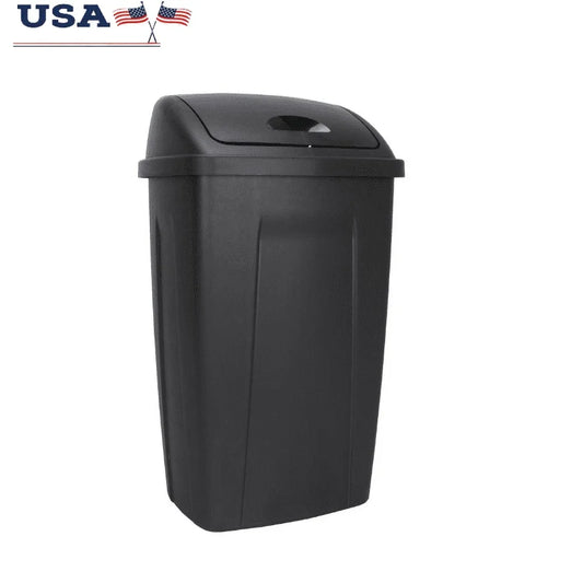 NONECN Swing Top Plastic Trash Can For Indoor Use